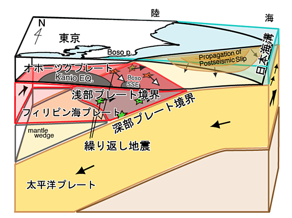 研究成果 東北沖地震後のプレート沈み込み加速 首都圏地震活動の活発化の原因を推定 お知らせ 東北大学大学院理学研究科 理学部