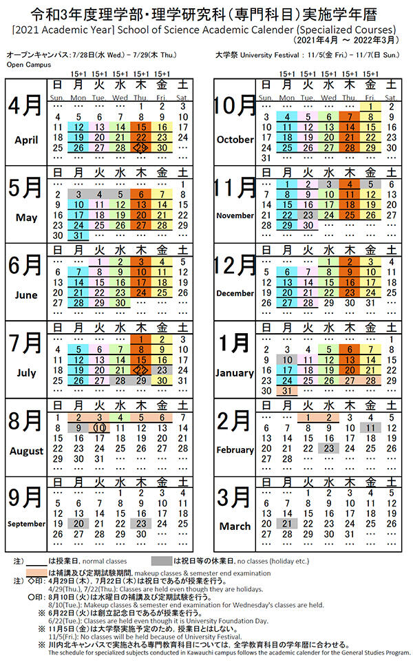東北大学大学院理学研究科 理学部 在学生の方へ 授業日程 令和3年度 理学部 理学研究科 専門科目 学年暦 授業日程 21 Academic Year School Of Science Academic Calender Specialized Courses 東北大学大学院理学研究科 理学部 在学生の方へ 授業日程 令和3年度 理学部 理学研究科 専門科目 学年暦 授業日程 21 Academic Year School Of Science Academic Calender Specialized Courses
